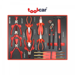 16 tlg. Zangen Satz in Schaumeinlage für Werkstattwagen Werkzeugwagen