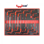 T-Griff Imbus / Sechskantset mit Kugelkopf T-Griff TORX Werkzeugwagen Werkstattwagen Einlage